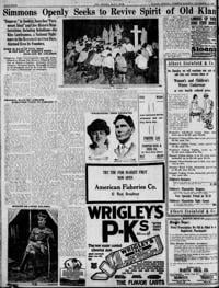 Simmons openly seeks to revive spirit of Old Klan