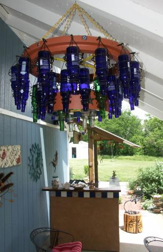Recycled wine bottles