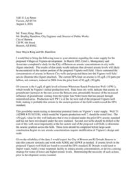 Letter on Vigneto well testing