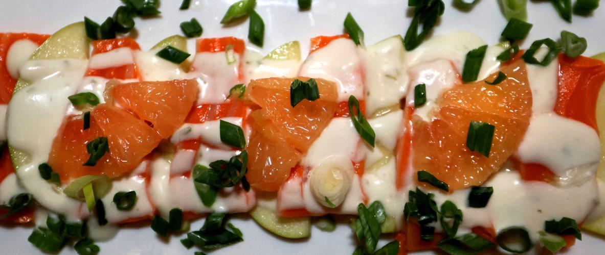 Lab-raised salmon at Kingfisher