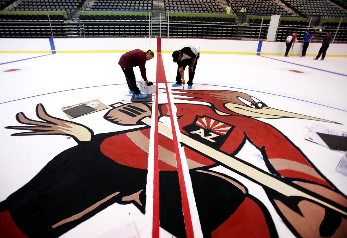 Photos Ice and logo for Tucson's new hockey team Local news