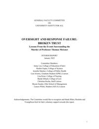 Interim UA faculty safety report