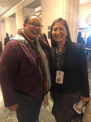 Deb Haaland with April Ignacio