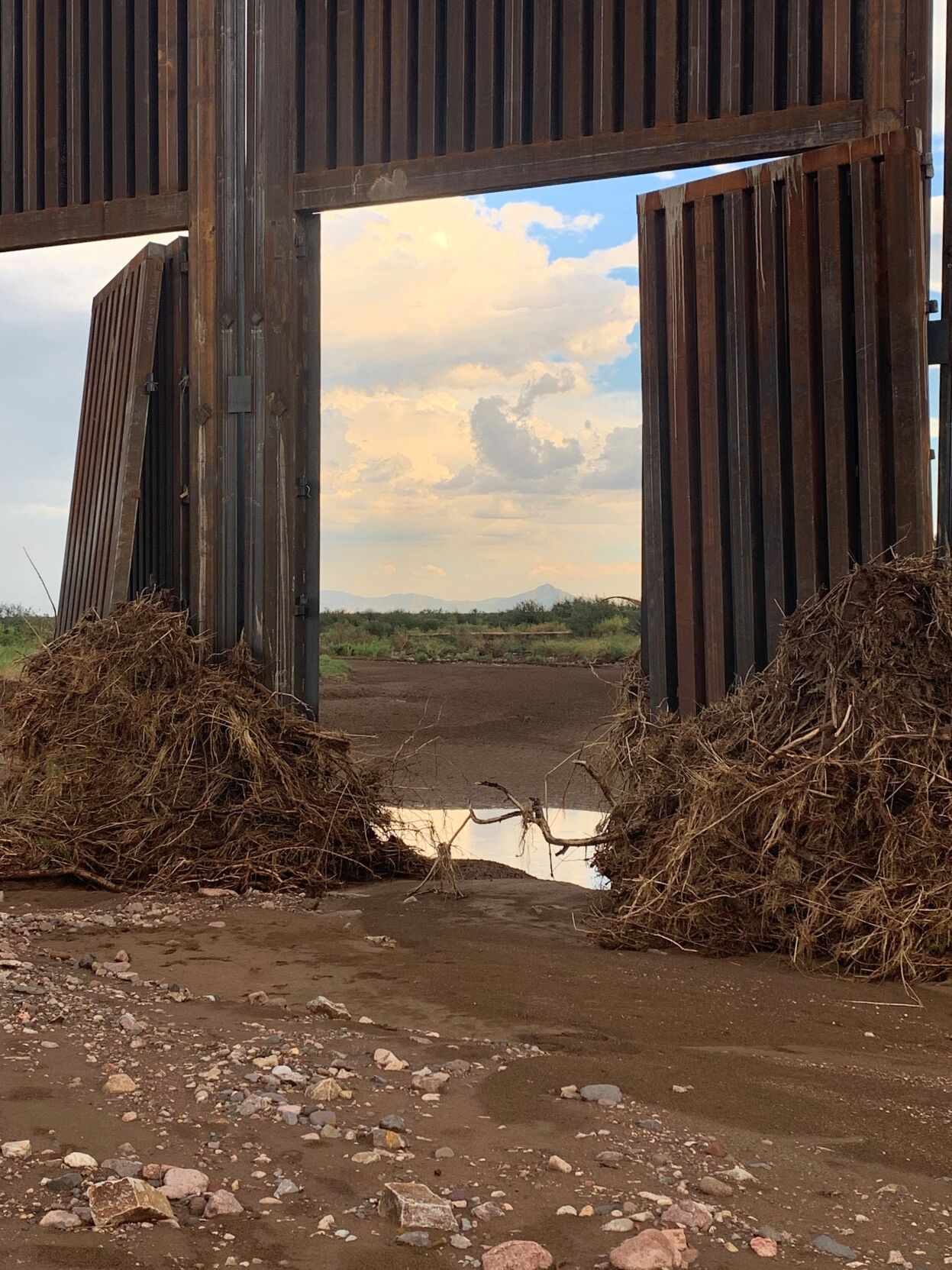 Border wall damage at Silver Creek