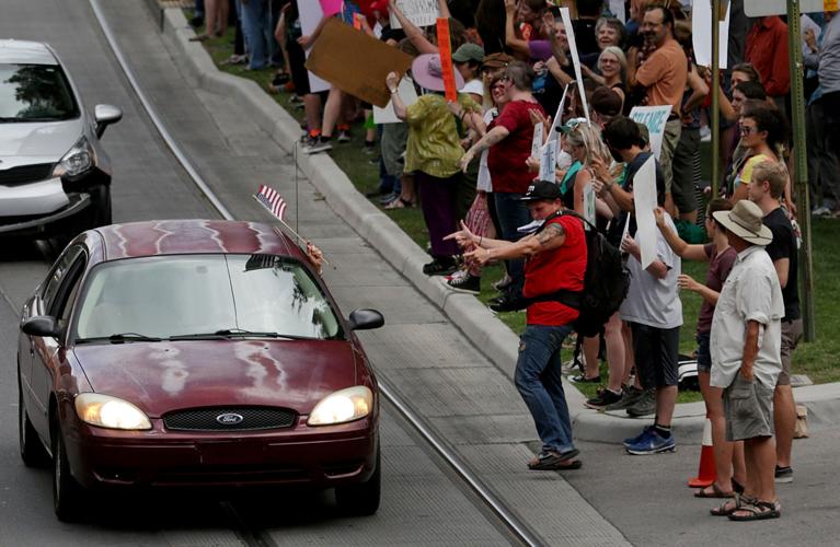 Protest in Tucson against President Donald Trump