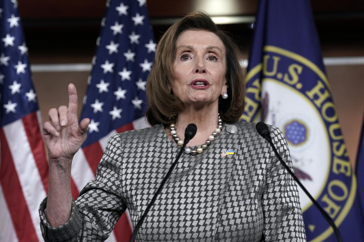U.S. House Speaker Nancy Pelosi, D- Calif., speaks at her weekly news conference on Capitol Hill in Washington, D.C., on Thursday, March 3, 2022.