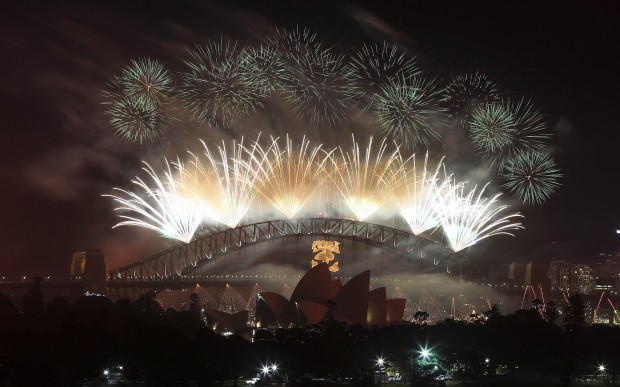 The world celebrates the New Year