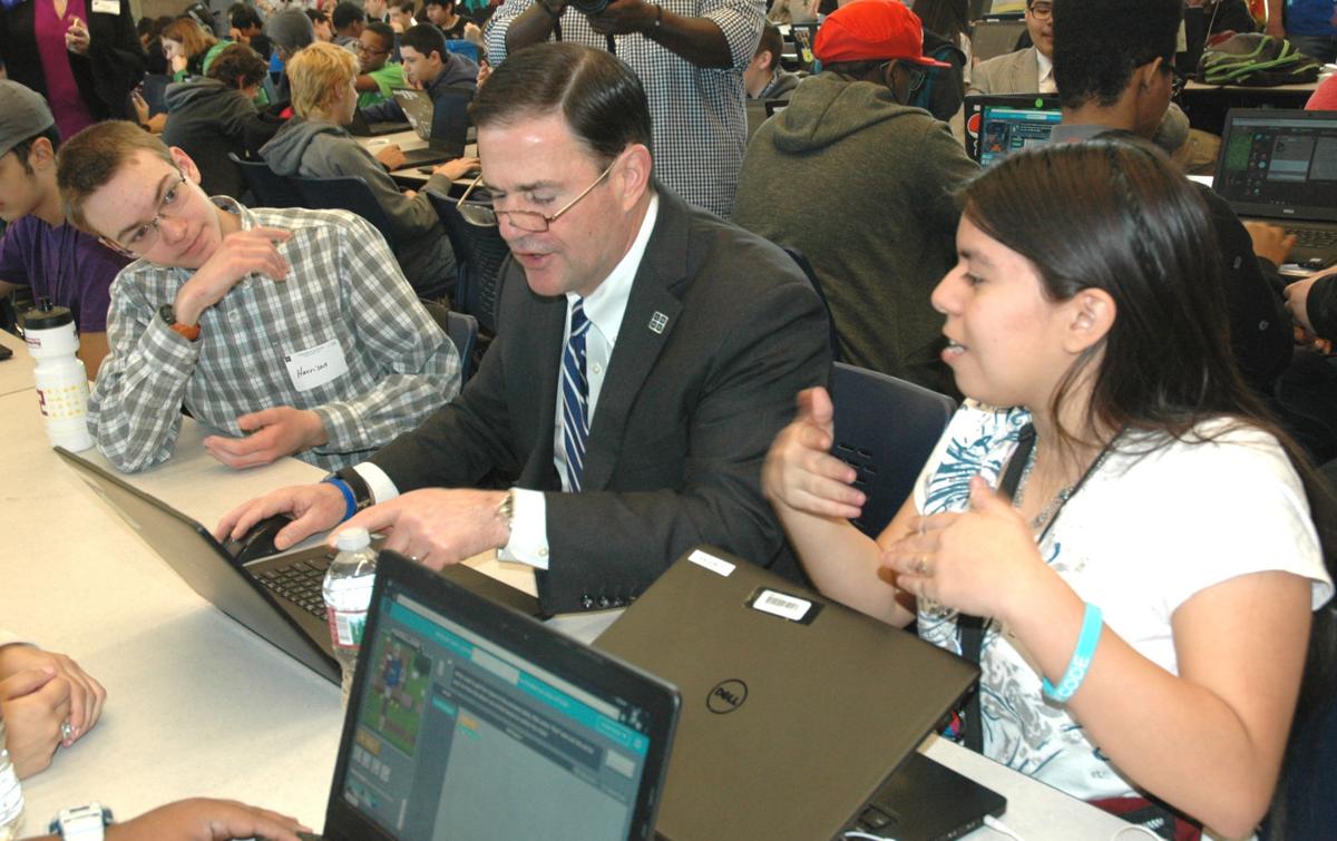 Gov. Doug Ducey visits coding academy