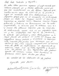 May 18 letter from La Palma