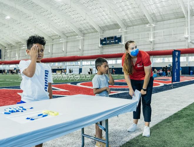 Concussion, vision tests