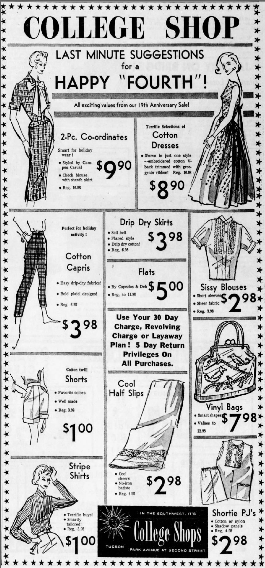 Tales From The Morgue Vintage Fashion Ads From The Arizona Daily Star Tucson History And 3041