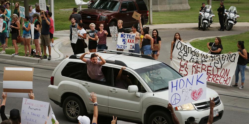 Protest in Tucson against President Donald Trump