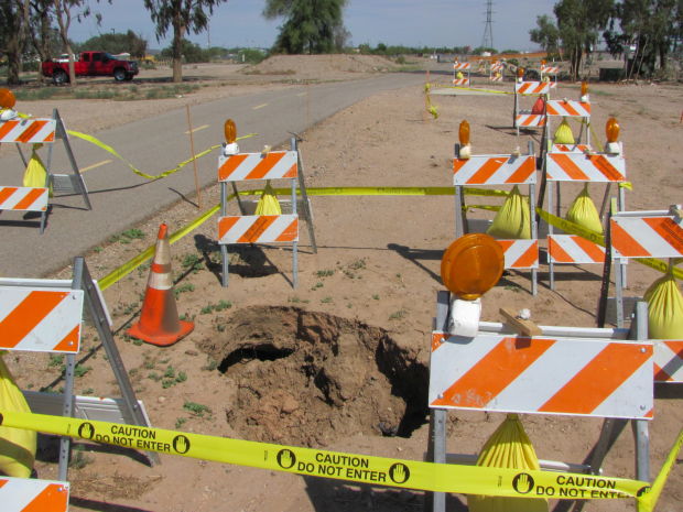 Sinkholes along The Loop trail