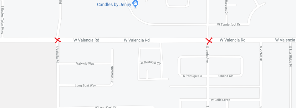 Valencia road project location