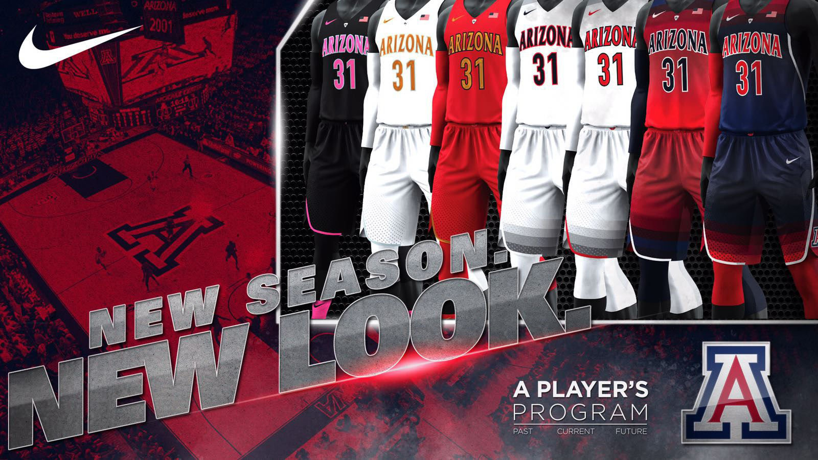 Arizona Wildcats' basketball uniforms 