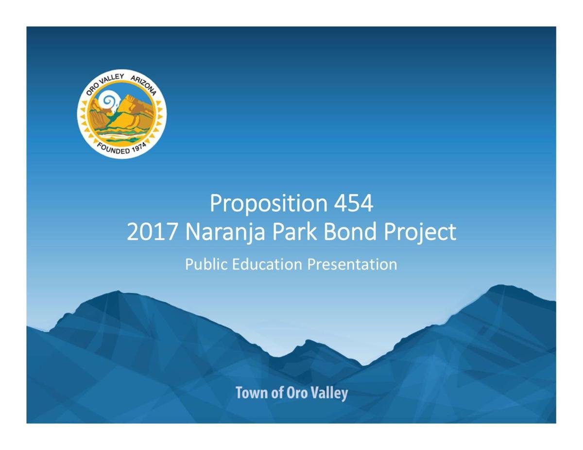 Prop 454, Naranja Park Bond public presentation