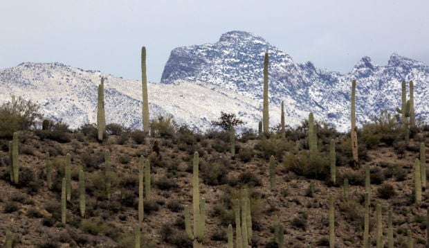 Snowfall around Tucson