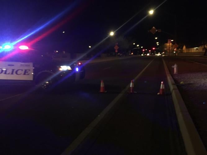 Pedestrian crash scene