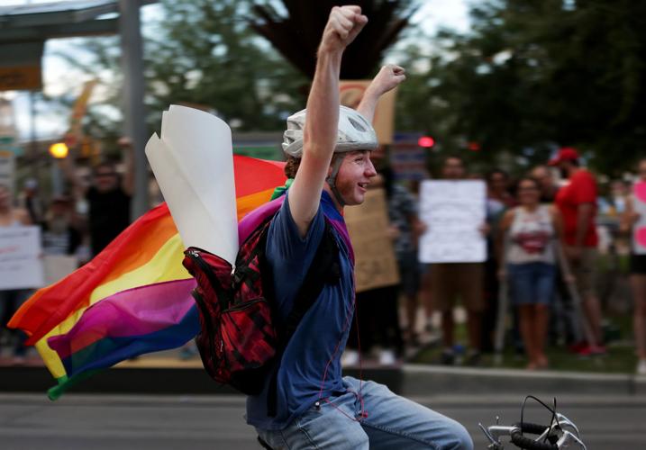 Protest in Tucson against President Donald Trump