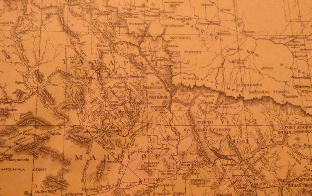 Map showing Humboldt, Ariz., and the Agua Fria River