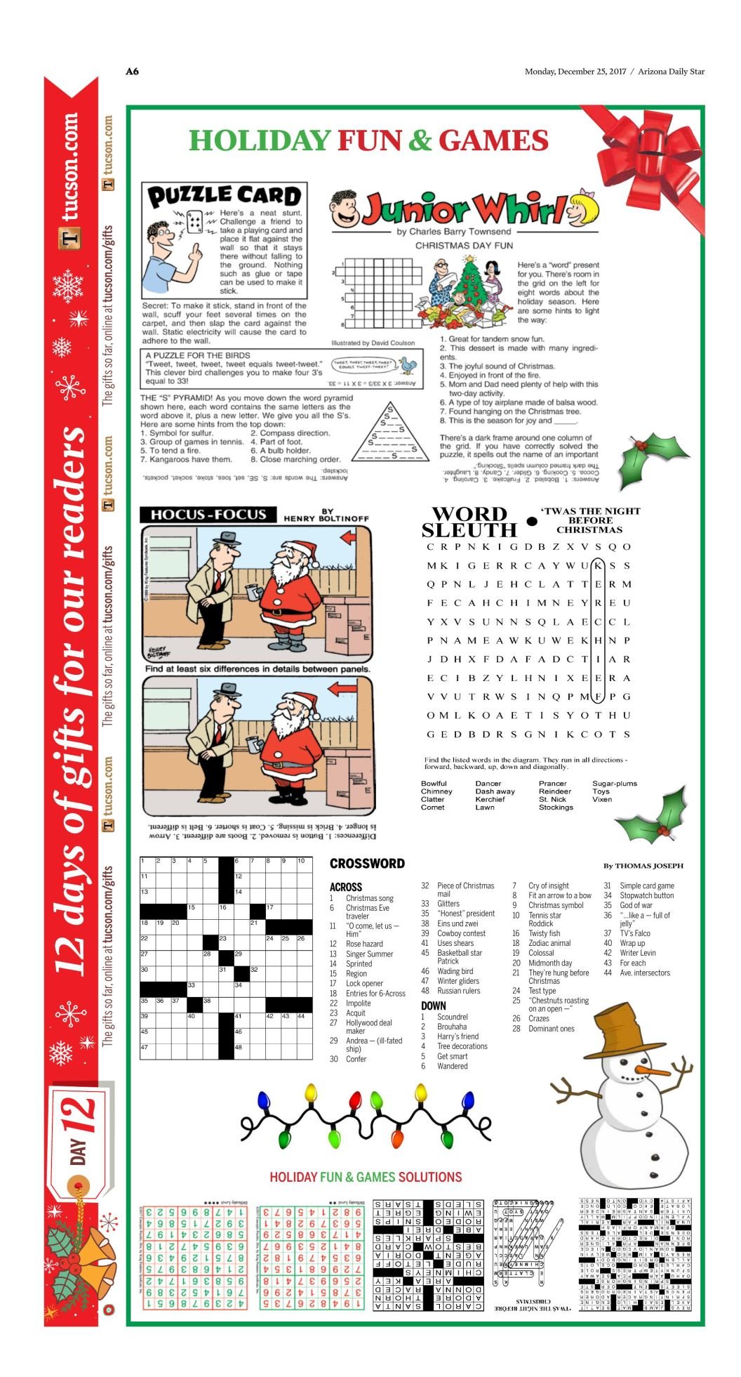 Gift 12: More Puzzles and Games