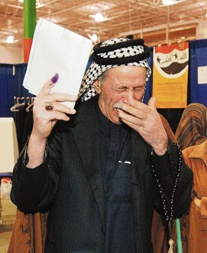 Iraqis cast their votes in U.S.  