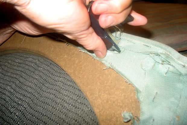 DIY dining room chair upholstery