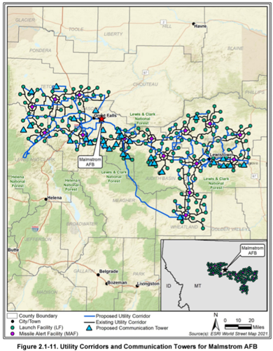 Montana missile map