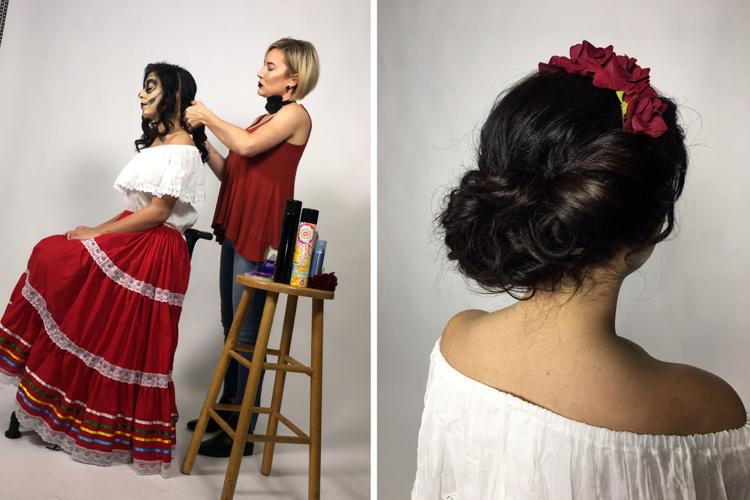 Krystal gets ready for the All Souls Procession