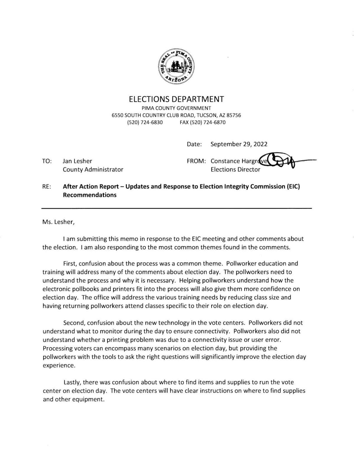 Pima County's after-action report for the primary election