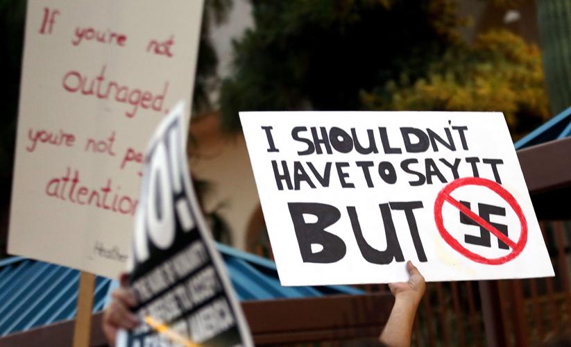 Protest in Tucson against President Donald Trump