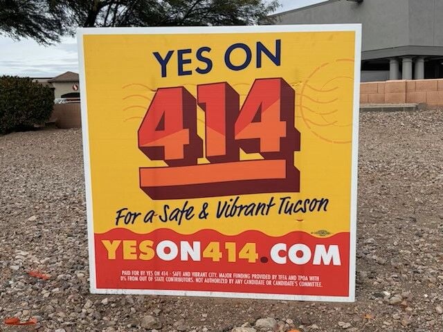 Yes on 414 campaign sign