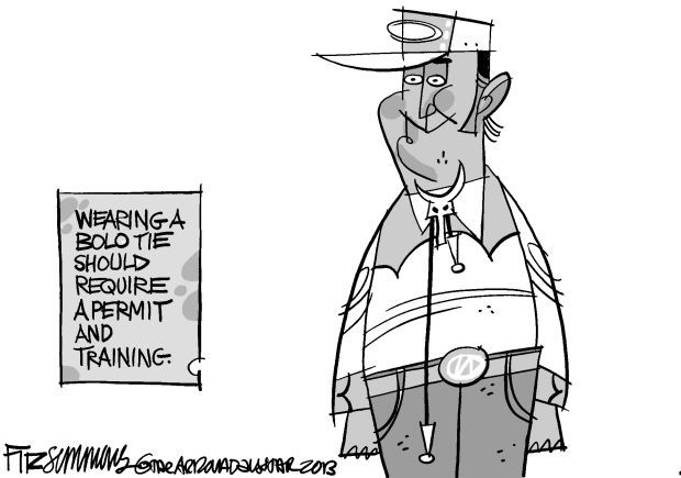 Fitz's last laugh: Bolo tie