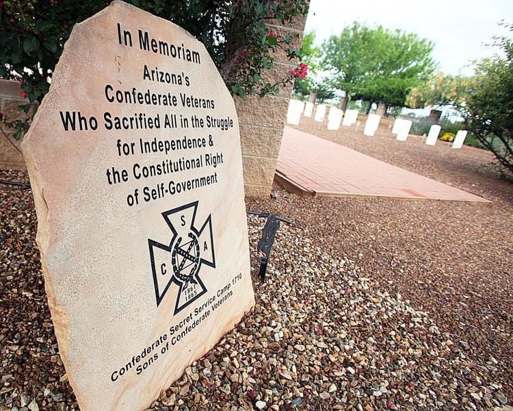 Confederate marker in Sierra Vista cemetery