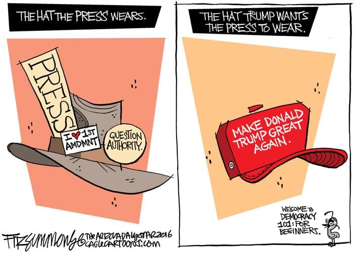 Daily Fitz Cartoon: Trump's press
