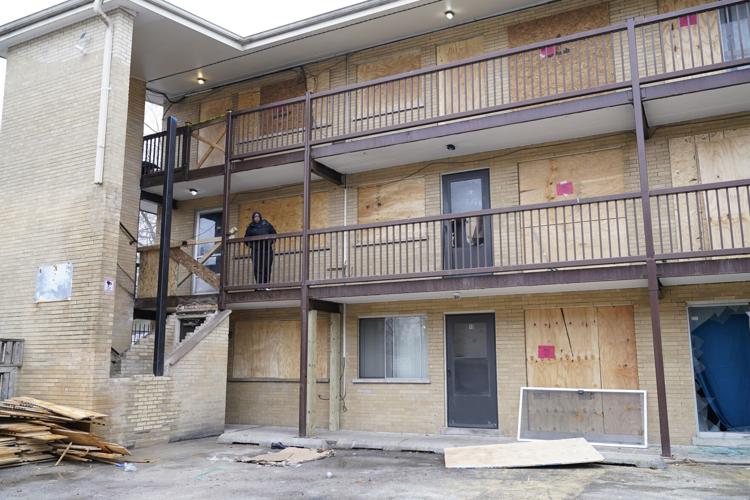 Apartment Residents Boarded Up
