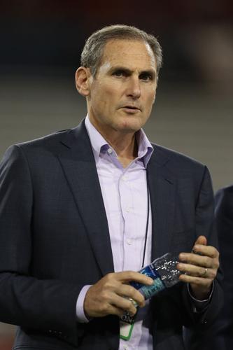 Pac-12 Commissioner Larry Scott attends a football game between Arizona and Utah at Arizona Stadium on September 22, 2017, in Tucson, Arizona.