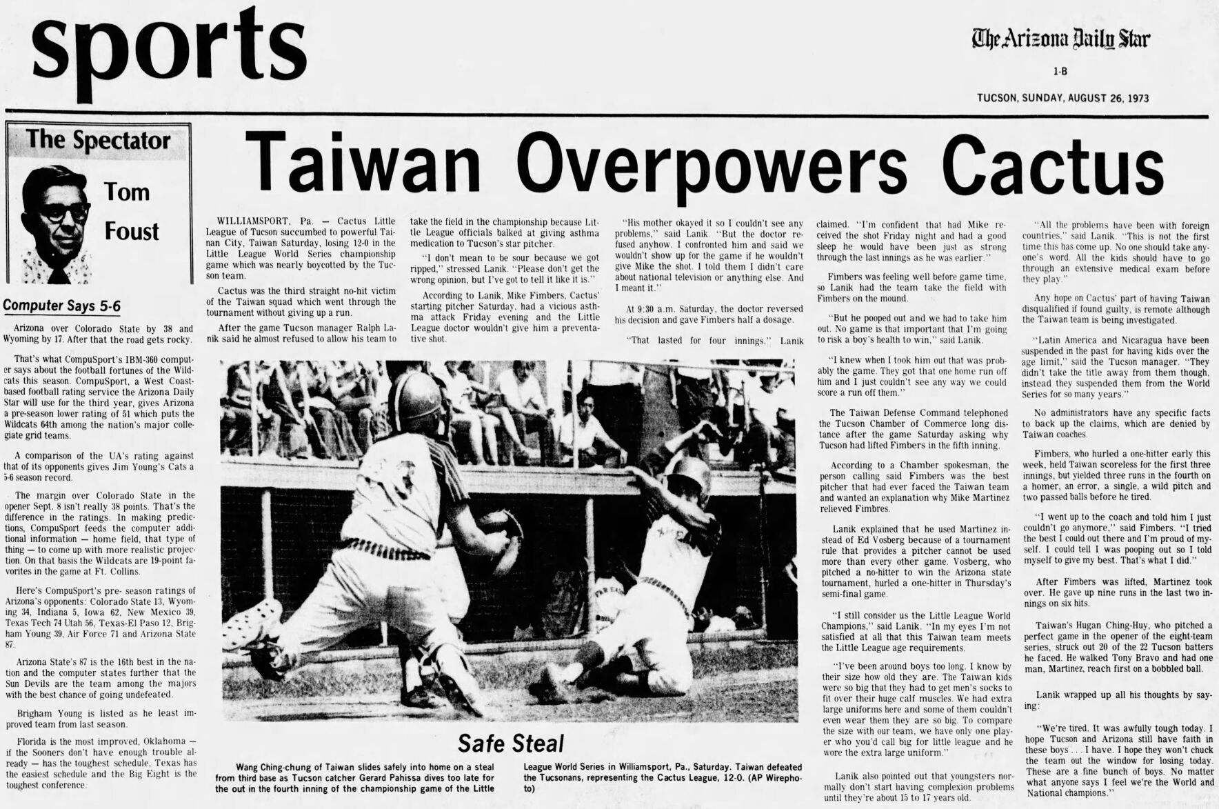 Cactus Little League 1973