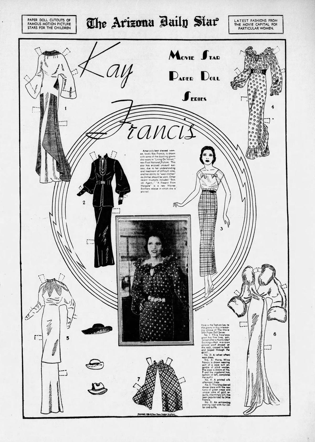 Kay Francis paper doll