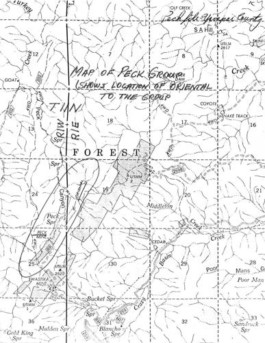 Peck Mine map
