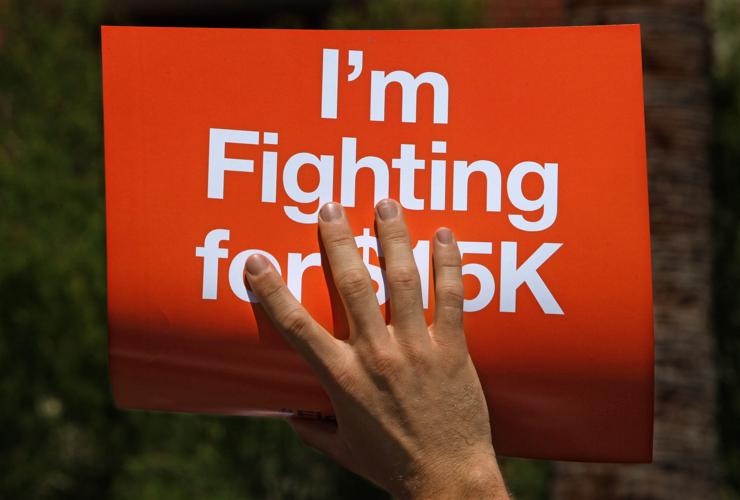 Minimum wage protest