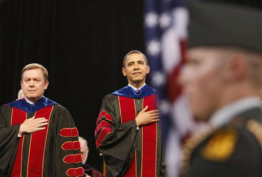 Obama makes light of ASU degree flap in address to graduates  