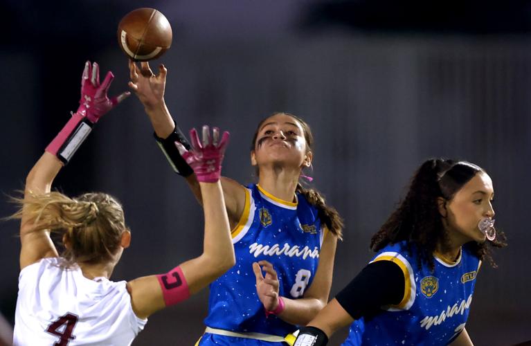 Marana vs Mountain Ridge, girls flag football playoffs