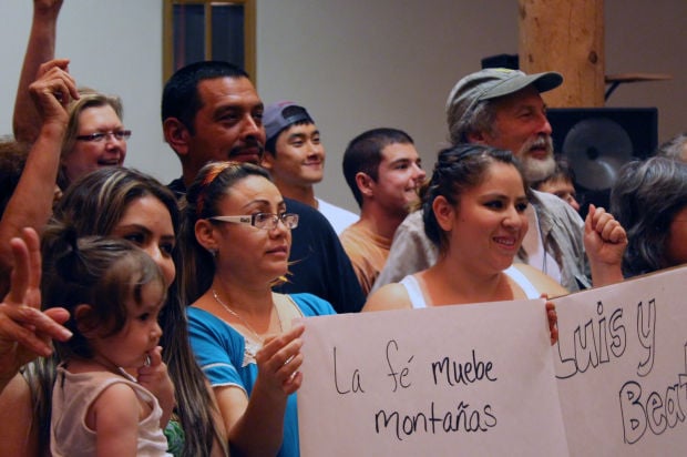 She's keeping her spirits up during sanctuary stay