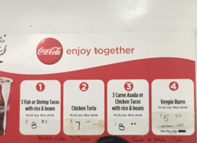 Taqueria Pico de Gallo menu