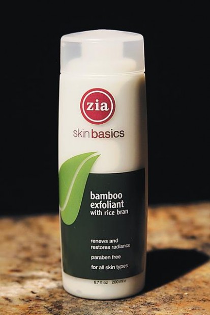 Exfoliant with bamboo makes skin silky-smooth  