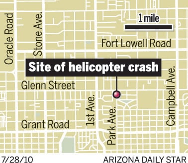 Site of helicopter crash