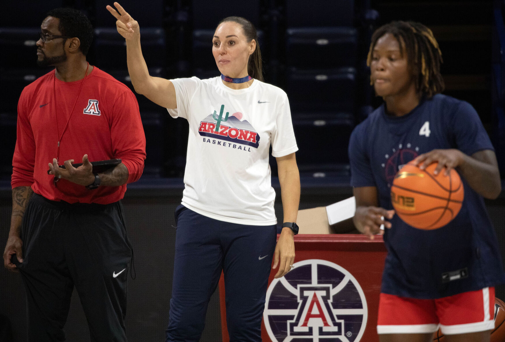 Adia Barnes | Arizona women's basketball | practice | Oct. 2, 2023