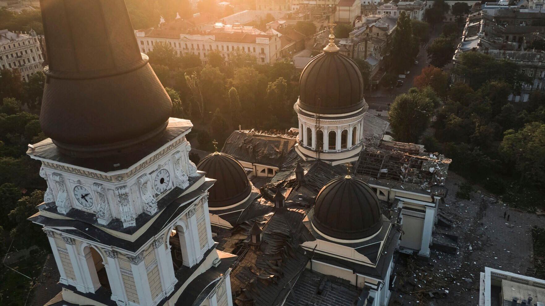 Landmark Ukraine cathedral damaged - Vimarsana News
