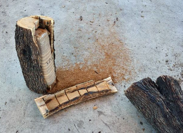 Drugs hidden in firewood